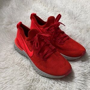 Nike Big Kids Bright Red Athletic Sneakers